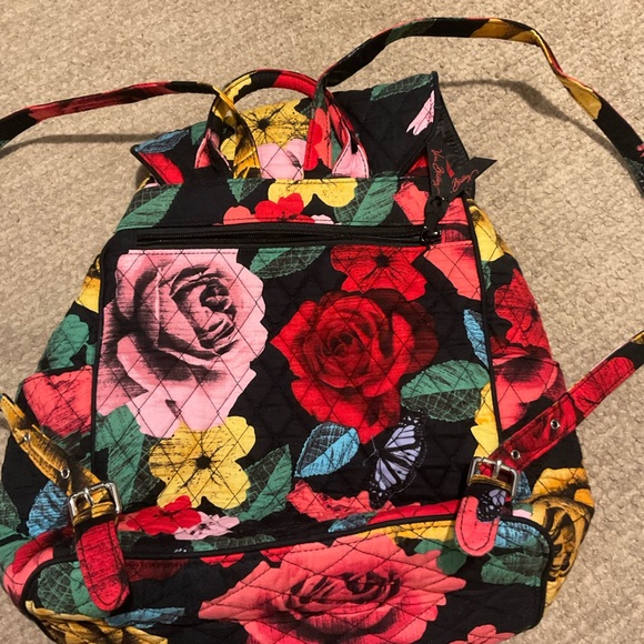 Vera Bradley Rose Havana Drawstring Backpack - Picture 3 of 7